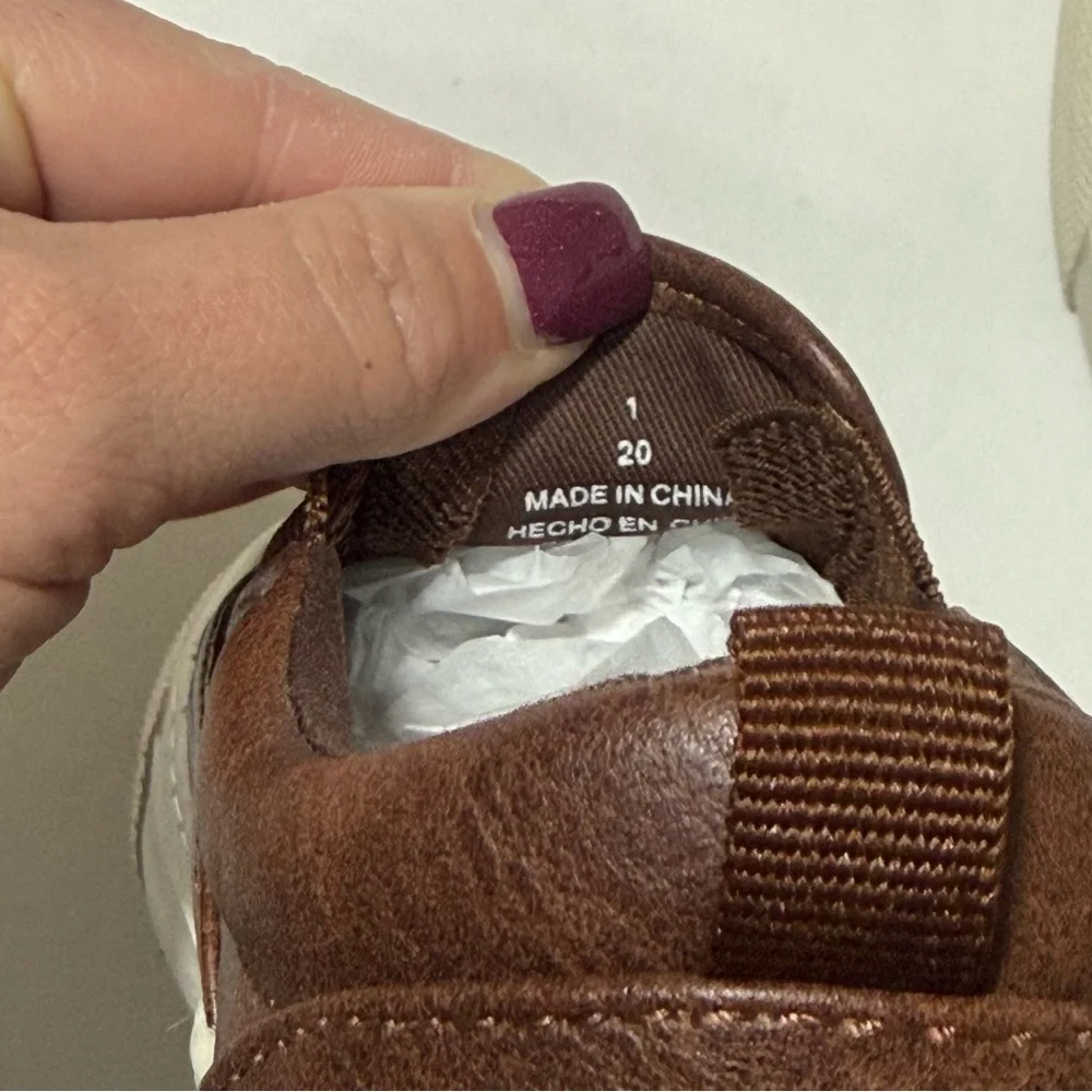 Old Navy Brown Slip-On Sneakers - Little Boys Size 1 *NWOT*
